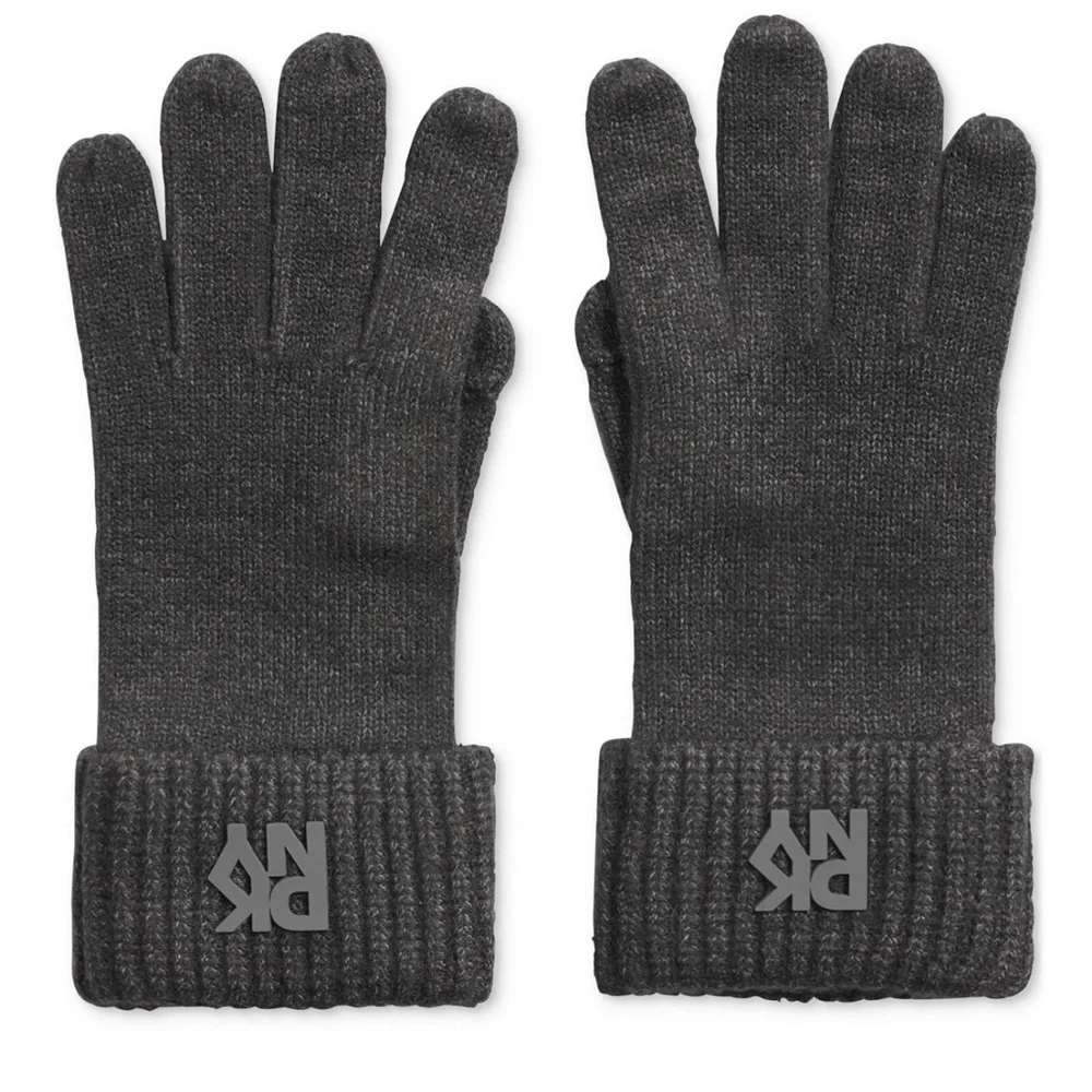 NWOT DKNY Ribbed Logo Patch Gloves